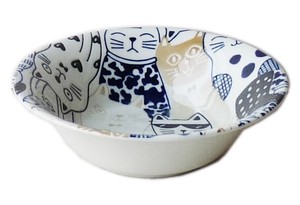 Donburi Bowl Blue Cat