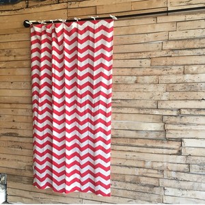 Curtain Red cotton ZIG curtain