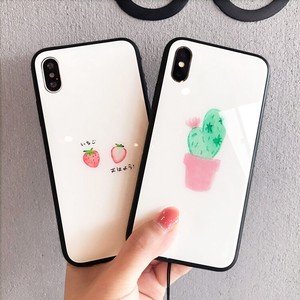 果物風 iPhone8 /8Plus/ iPhone7 /7Plus 用強化ガラス背面カバー【I053】