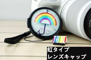 レインボー Rainbow/INS風 汎用67mm/72mm/77mmカメラレンズキャップ 各種撮影機材対応【I049】