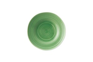 小田陶器 櫛目(kushime) 16cm取皿 緑釉[日本製/美濃焼/和食器]
