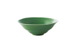 小田陶器 櫛目(kushime) 16.5cm煮物鉢 緑釉(はま5cm)[日本製/美濃焼/和食器]