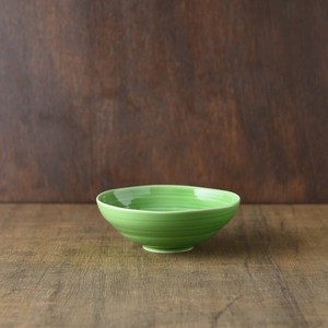 小田陶器 櫛目(kushime) 13cm小鉢 緑釉[日本製/美濃焼/和食器]