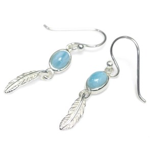 Pierced Earrings Silver Post sliver Mini Feather
