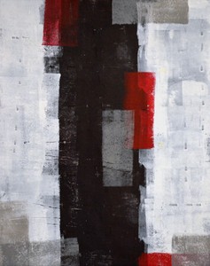 キャンバスパネル ART Panel T30 Galler Red and Grey Abstract Art Painting