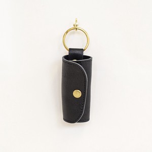 【日本製】栃木レザー 真鍮 キーケース (Black) スナップボタン ブラック