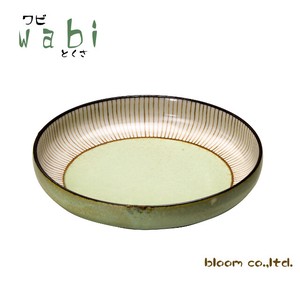 wabi十草　深皿　緑　5個入　美濃焼　日本製