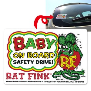 MOON Rat Fink Baby on Board Sticker [RDF044]