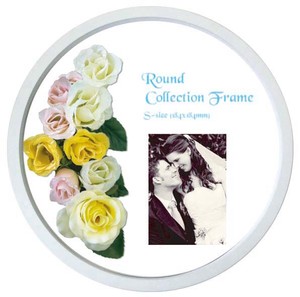 特価(セール品) 額縁　丸型フレーム　ボックスタイプ　ホワイトS  Round Collection Frame White  Ssize