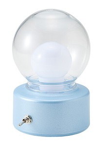 【防災】【電池式壁掛けライト】LEDバルブライト ライトブルー 20945