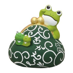 Animal Ornament Piggy Bank Gamaguchi Frog L size