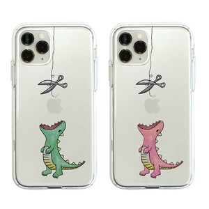 iPhone 11 Pro/11/XR ケース Dparks ソフトクリアケース はらぺこザウルス 恐竜