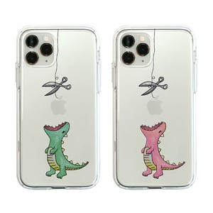 iPhone 11 Pro Max/XS Max ケース Dparks ソフトクリアケース はらぺこザウルス 恐竜