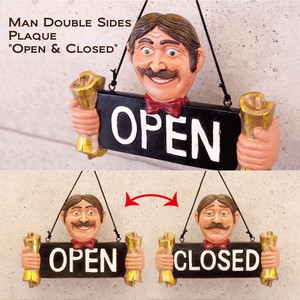 Man Double Sides Plaque［Open & Closed］両面プレート