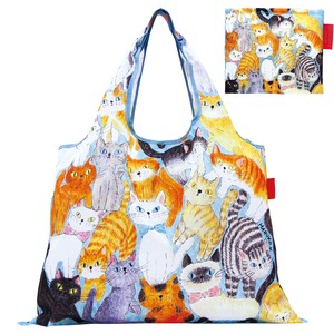 ショッピングバッグ 「ねこちゃん、ねこちゃん」 　【デザイナーズジャパン】エコバッグ 折りたたみ 猫