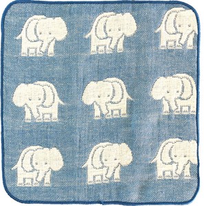Mini Towel Blue Elephant Made in Japan