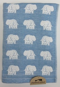 Bath Towel Blue Elephant Bath Towel Made in Japan
