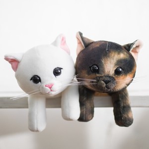 【店舗限定品】【K】もっちり子猫ポーチ(サビ猫)