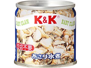 K&K あさり水煮 EO SS2号缶 x6 【缶詰】