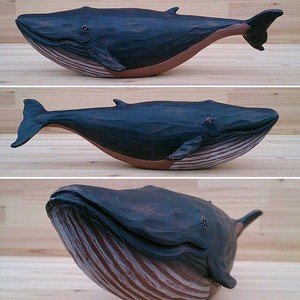 海の生き物シリーズ　シロナガスクジラのオーナメント　中