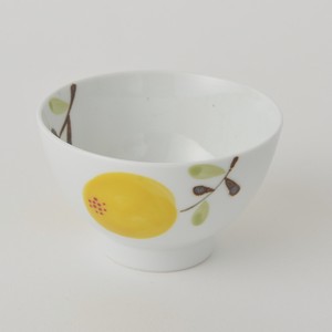 モコア　小茶碗・黄色　手描き　日本製