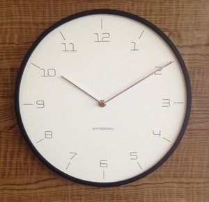 木製壁掛け時計 plywood clock 7 Slim Clock ブラック