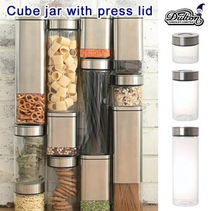 Cylinder jar with press lid