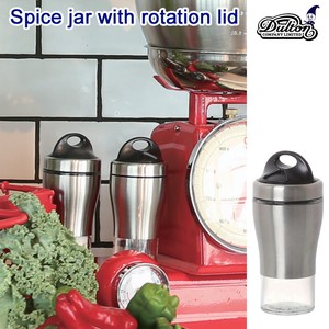 Spice jar with rotation lid