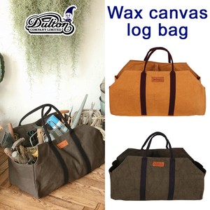 Wax canvas log bag