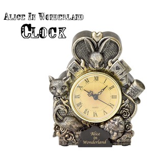 置き時計(Alice in wonderland)　不思議の国のアリス　景品　時計　レジン