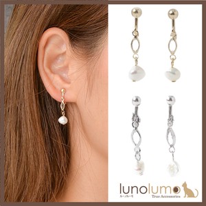 Clip-On Earrings Pearl Earrings sliver Ladies'