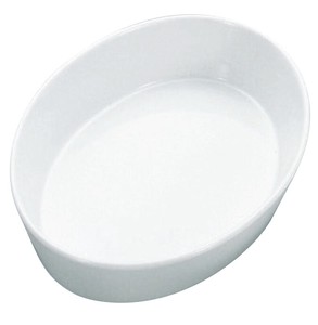 白磁オーブン　オーバルベ−キング　深型　グラタン皿