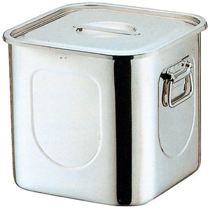 K Stainless Steel Square Kitchen Pot with Scale