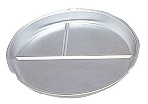 シルバーアルマイト　ランチ皿　丸型（3食）114−A