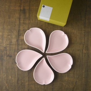 美浓烧 小餐盘 粉色 日式餐具 5张每组 11cm 日本制造