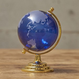 インテリアアイテム【Interior Globe Collection】ガラス地球儀　ブルー