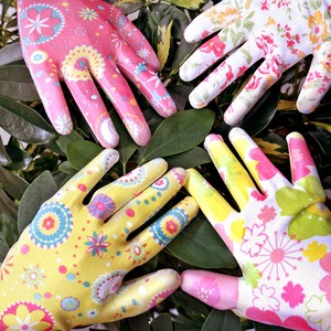 華やか花柄ガーデン手袋(4柄組)