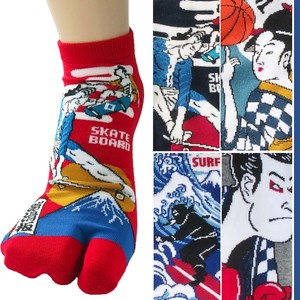 Ankle Socks Series Tabi Socks Ninjya Japanese Pattern Men's