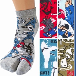 Ankle Socks Series Frog Tabi Socks Ninjya Japanese Pattern Men's