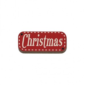 クリスマス　木製ボタン　アトリエ ボヌール ドゥ ジュール 【クリスマス・ルージュ】
