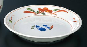 葵　19517−92　茄子赤絵　菜皿