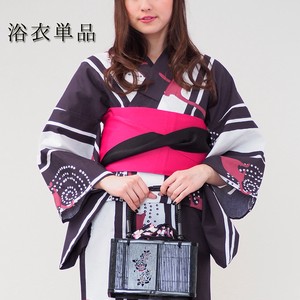 Kimono/Yukata single item Stripe Cat Ladies'