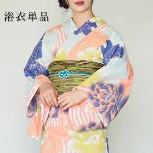 Kimono/Yukata single item Flower Ladies' Orange