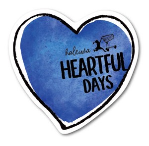 ハレイワハッピーマーケット ステッカー ハート HEARTFUL DAYS ブルー HHM073 おしゃれ ハワイ 【新商品】