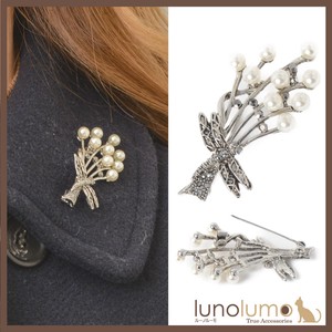 Brooch Pearl Antique sliver Bouquet Of Flowers Ladies' Brooch