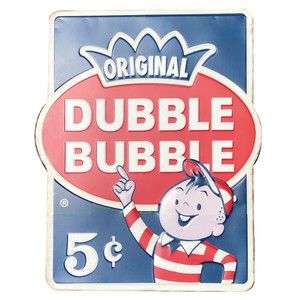 エンボス看板【DUBBLE BUBBLE 2】プレート サイン アメリカン雑貨