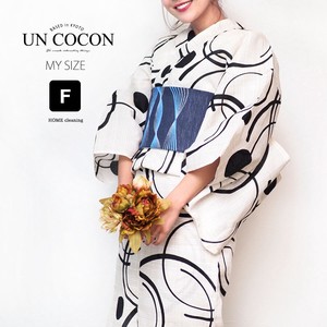 Kimono/Yukata single item Cotton Linen Ladies'