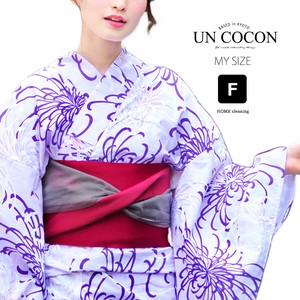Kimono/Yukata single item Lavender Ladies'