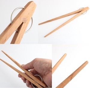 多機能・菜箸としても便利/軽くてバネがあるから使い易い！【木製・つなぎ木】wooden/モダントング