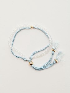Gemstone Bracelet Cotton Linen